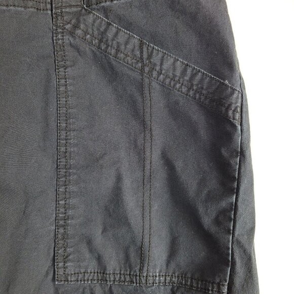 Lane Bryant Sz 22 Black Khaki Shorts 2 Button Closure High Rise Pockets Casual - Picture 3 of 5